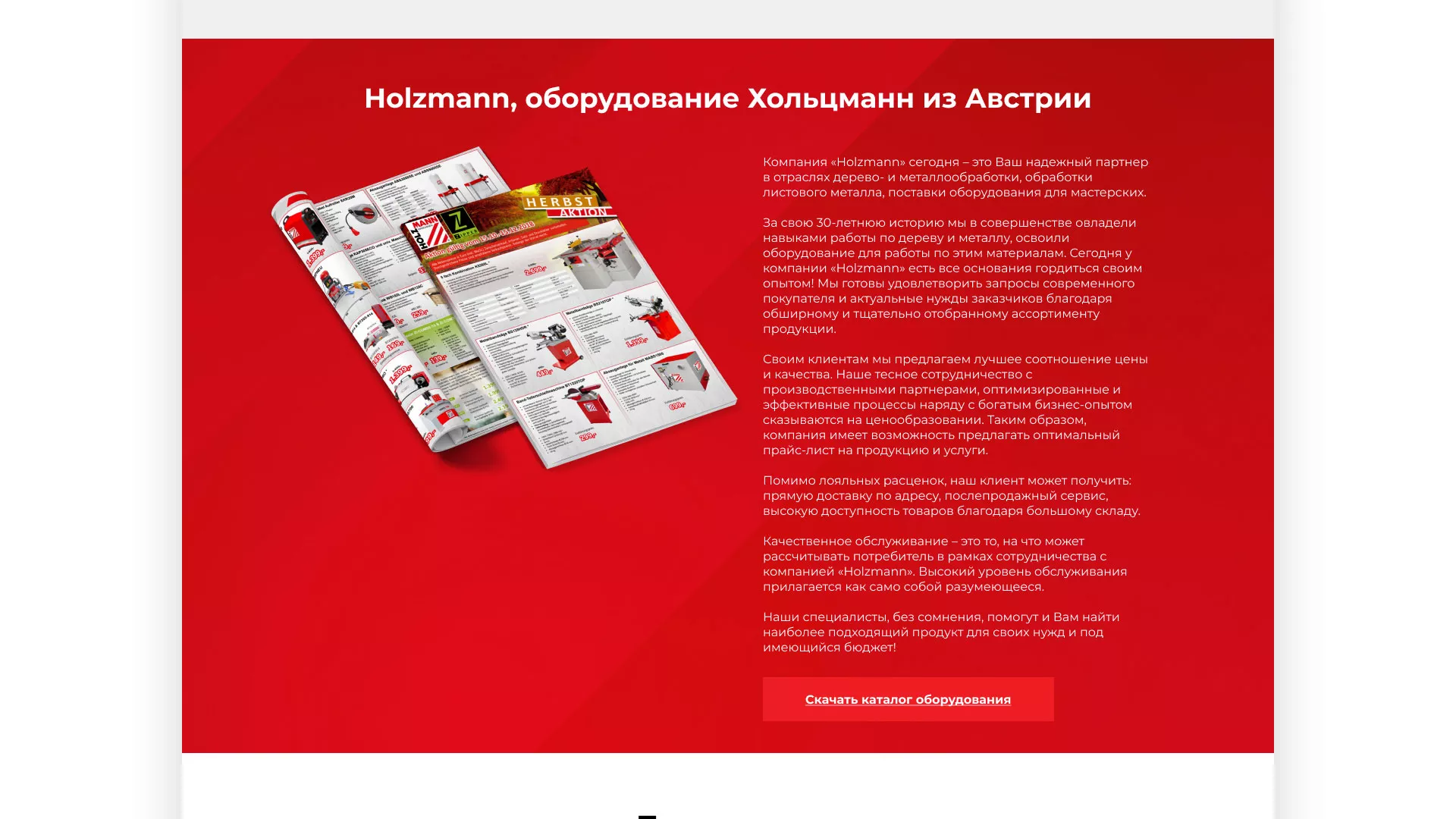 Создание сайта компании «HOLZMANN Maschinen GmbH» в Калаче