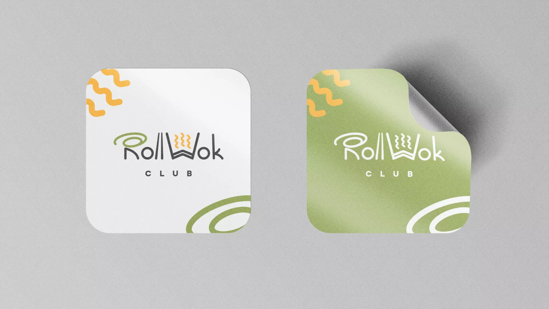 Разработка логотипа и фирменного стиля суши-бара «Roll Wok Club» в Калаче