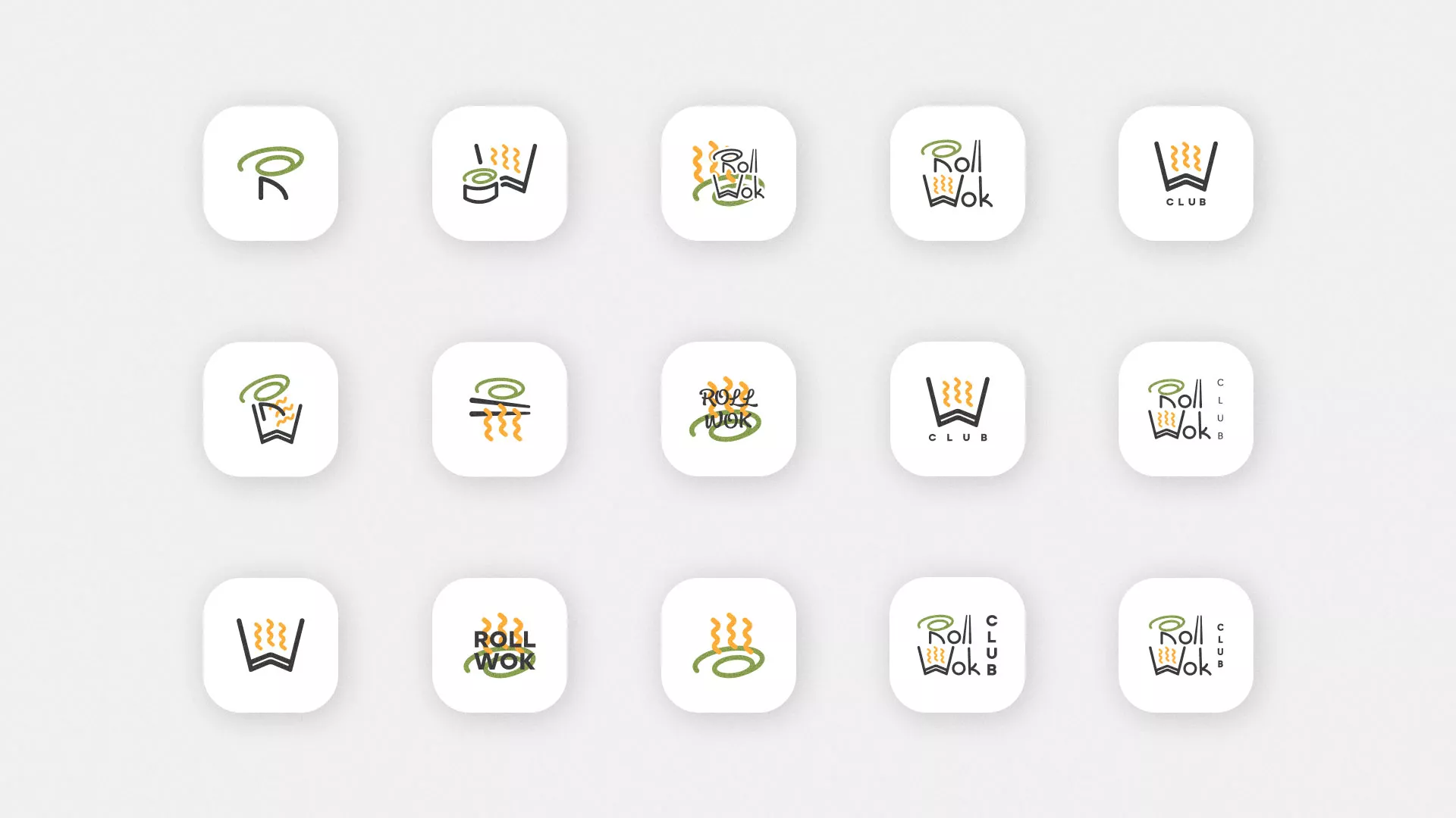 Разработка иконки приложения суши-бара «Roll Wok Club» в Калаче